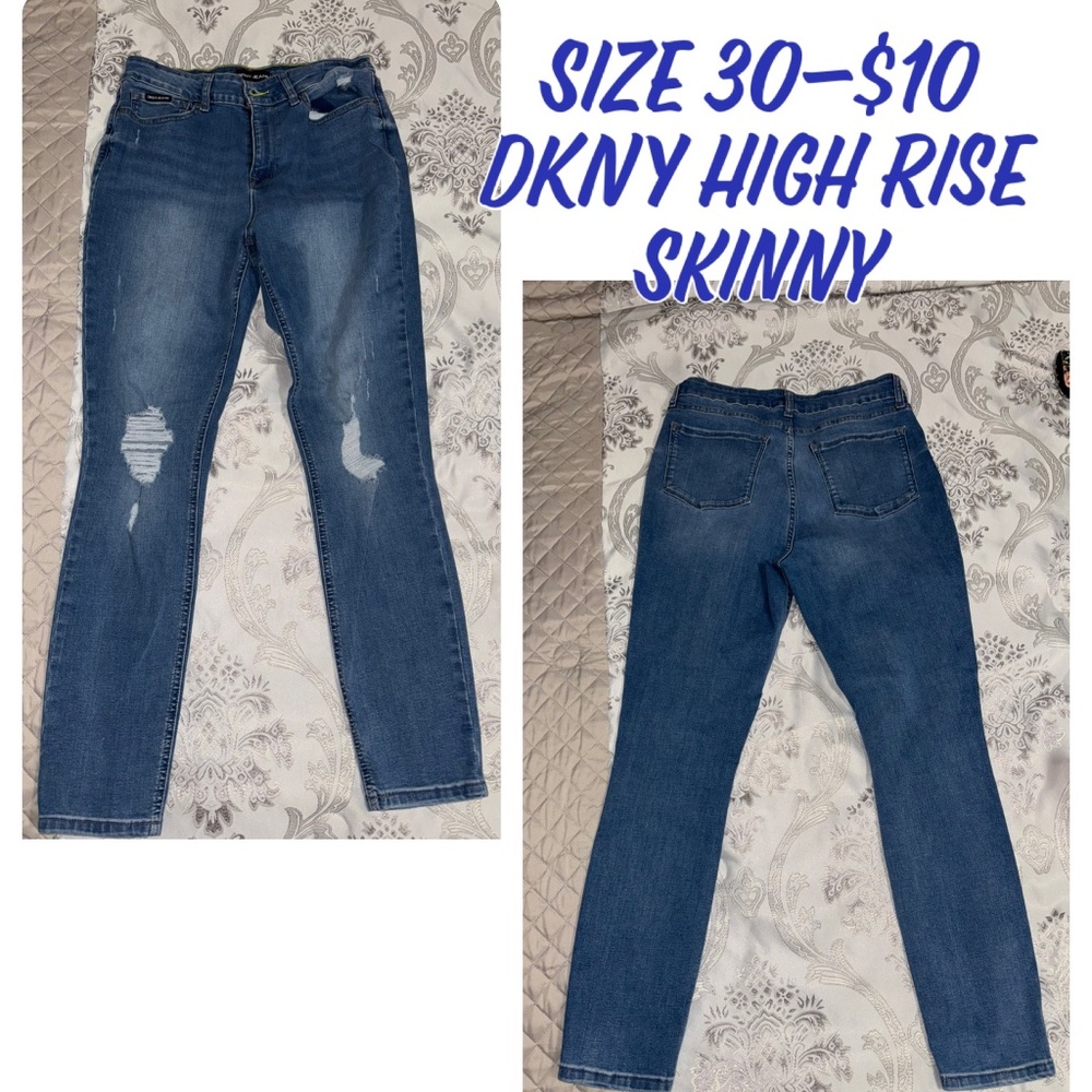DKNY High Rise Skinny Jeans